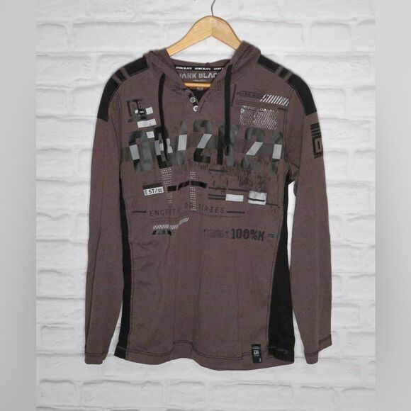 Dark black men’s hoodie - Picture 1 of 4